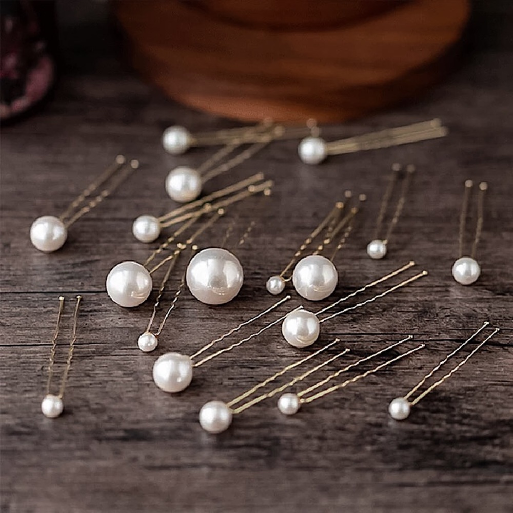 ⚜️𝟯𝟬%𝗢𝗙𝗙 𝗯𝘂𝗻𝗱𝗹𝗲𝘀 𝟯+⚜️ NEW 18 Large Pearl Hairpins Set - Picture 4 of 9